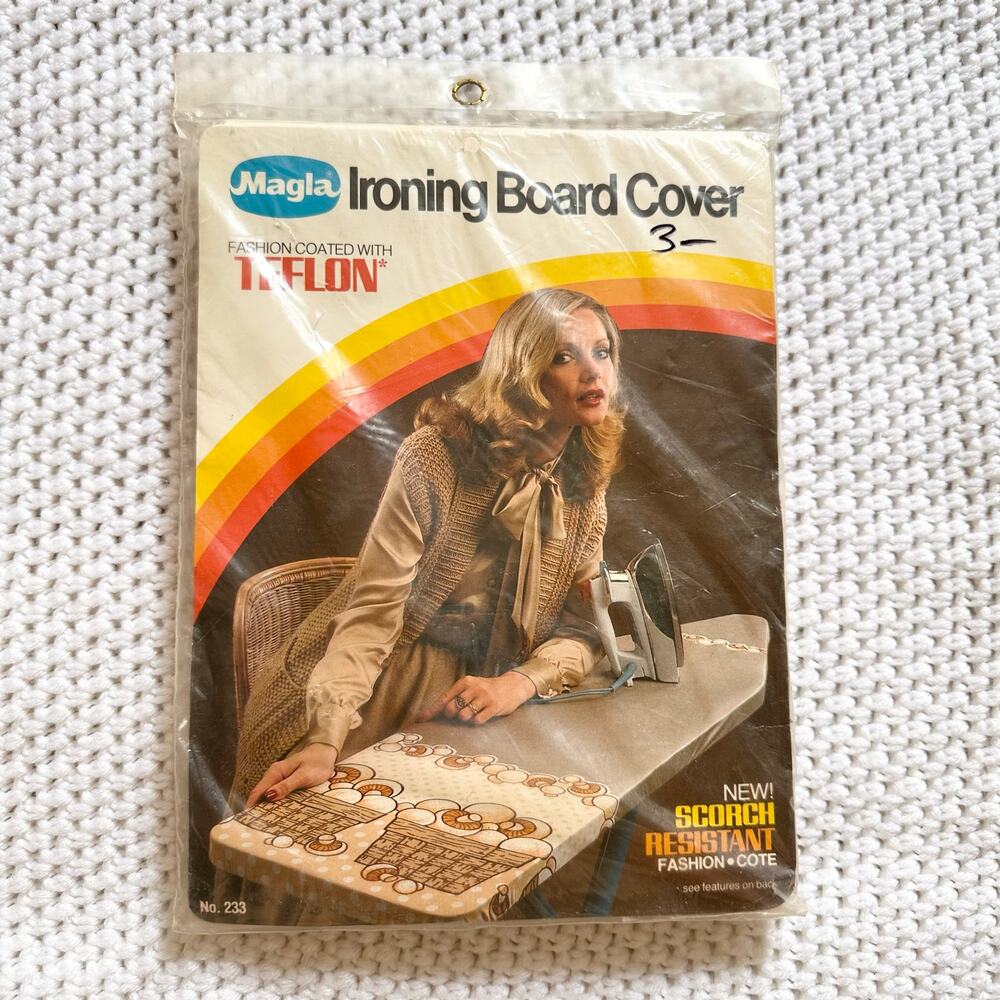Magla Vintage New Sealed 1979 Ironing Board Cover Mushroom Print Teflon Cotton
